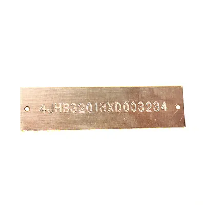 Serial Data Vin Id Plate Stamped Model Number Tag Hin Hull Vehicle Truck Boat • $16.70