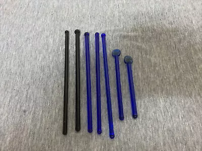 Vintage Cobalt Blue & Black Glass Swizzle Sticks Lot • $14.99