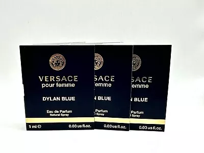 3 X Versace Dylan Blue Pour Femme Women Perfume EDP 0.03 Oz Sample Sprays • $13.99