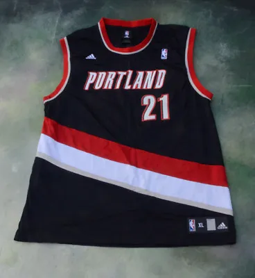 RARE Vintage Adidas NBA Portland Trail Blazers Marcus Camby #21 Jersey XL. • $269.10