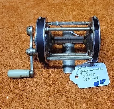 W17•Vintage SHAKESPEARE Professional 23053 1918 Model Baitcasting Reel Tested • $29.95