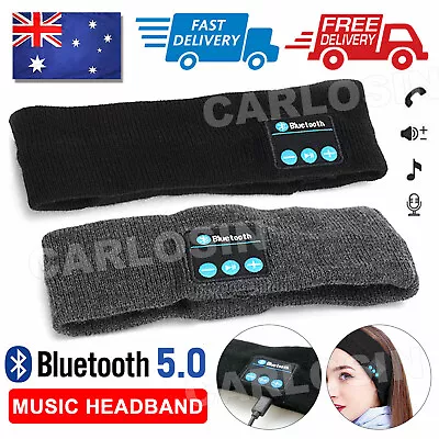 $10.95 • Buy Wireless Bluetooth 5.0 Stereo Eye Mask Headphones Earphone Sleep Music Headband