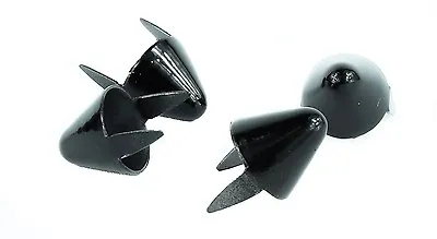 $13.99 • Buy Black Cone UK77  Spot Stud Metal Studs Leathercraft Rivet Bullet Spikes 100 Pcs