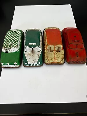 Vintage Japan Argo Tin Toy Cars All Original- 4 Inches Long- Lot Of 4 • $24