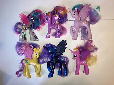 My Little Pony Lot Of 6 Princess Figures 5  Nightmare Moon Luna Gold Lily • $69.99