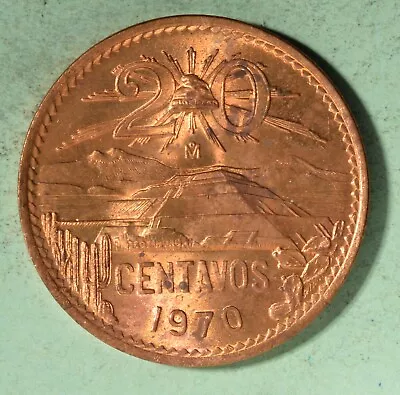 Mexico -  20  CENTAVOS 1970 - INV#B-342 • $4.65