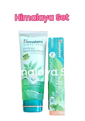 £8.99 • Buy Himalaya Purifying Neem Face Wash With Toothpaste Active Fresh Gel 40g  Set