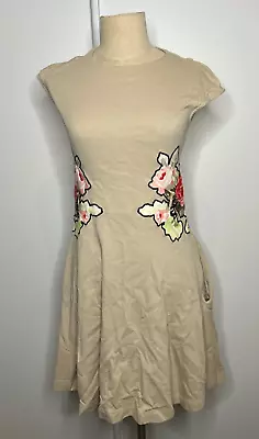 Carven | Womens Designer Dress | Stone Embroided Flowers | Sz Extra Small Xs • $14.99