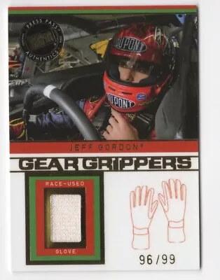 Jeff Gordon 2006 Press Pass Stealth Gear Grippers Race Used Glove Card /99 • $24.99