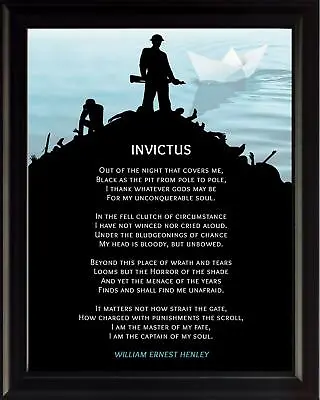 Invictus Poem By William | Motivational Poster Print Picture Or Framed Wall Art • $15.67