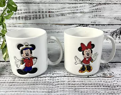 Disney Cruise Line Set Of 2 Coffee Tea Mugs Captain Mickey & Minnie Mouse • $79.97