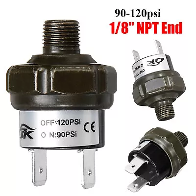 90 120 150 PSI Air Compressor Pressure Control Switch Valve Horn 1/8'' 12V/24V • $4.99