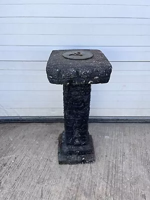 Vintage Concrete Stone Garden Sundial Ornament - Very Heavy Base • £20