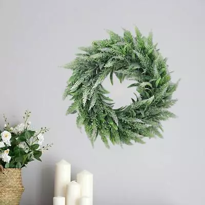 Artificial Door Wreath Ing Lavender Flower Garland Fake Leaf Home Decor • £8.96