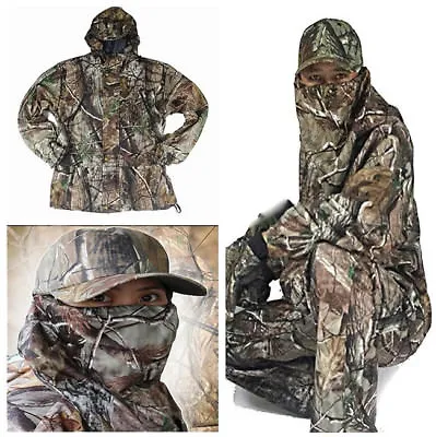 6639 New Bionic Camouflage Hunting Clothes Leaf Waterproof Jacket +Pants Suit • $56.04