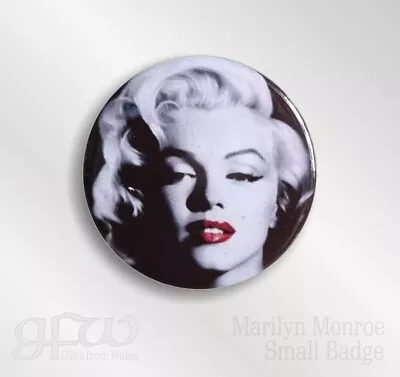 Marilyn Monroe - Traditional Small Button Badge - 25mm Diameter • $2.43