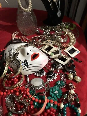 Vintage Vandor Pelzman Designs Made In Japan Mask And Costume Jewelry Lot Sale • $19.99