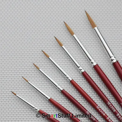Major Brushes Sable Artist Paint Brush 000 / 00 / 0 / 1 / 2 / 4 / 6 / 8 /10 Art • £9.99