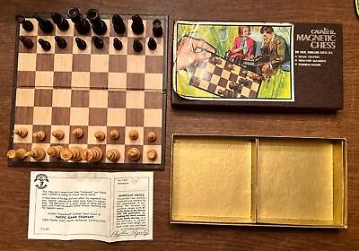 Vintage 1970 Cavalier Magnetic Chess Travel Set Handcrafted Pacific Games • $14.95