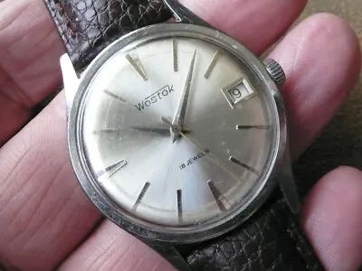 Man's Old Wostok Mechanical Watch Wristwatch - Refurbished • £17