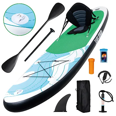 £193.79 • Buy 11FT Stand Up Paddle Board Inflatable SUP Surfboard Complete Kit With Kayak Seat