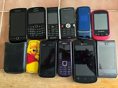 11 X Mobile Phones Bundle NOKIA BlackBerry Sony Ericsson Motorola LG Amplicomms • £5