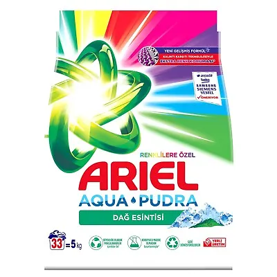 Ariel Aqua Pudra Washing Powder Laundry Detergent 5kg Colour 33W Mountain Breeze • £23.99