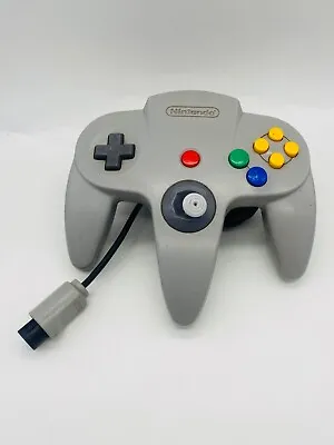 Authentic Nintendo 64 Gaming Controller Gray OEM N64 Tested Loose Stick READ • $14.99
