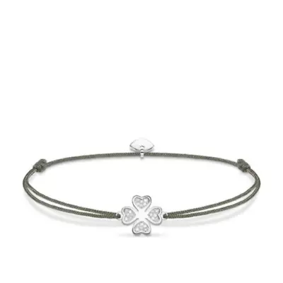 Ls054 Thomas Sabo Little Secret Grey Cz Clover Bracelet 14-25cm • $60