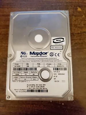 Maxtor 98196h8  80 Gb IDE Hard Drive • $27.95