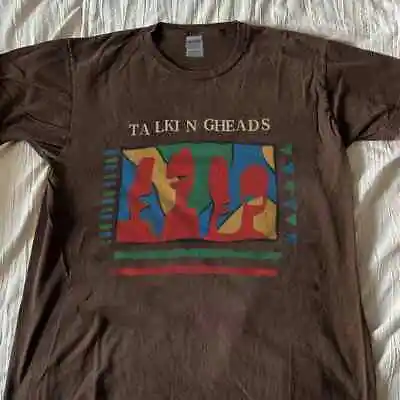 Talking Heads Band 90s Rare Brown Short Sleeve T Shirt Unisex NH8417 • $20.89