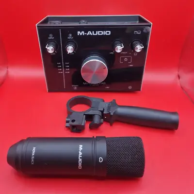 M-Audio M-Track 2x2 USB Audio Interface +  Large Diaphragm Condenser Microphone • £125