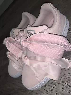 Puma Suede Baby Pink Size 2 • £30