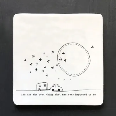 East Of India White Porcelain Coaster You Are The Best Thing Keepsake Gift • £7.15