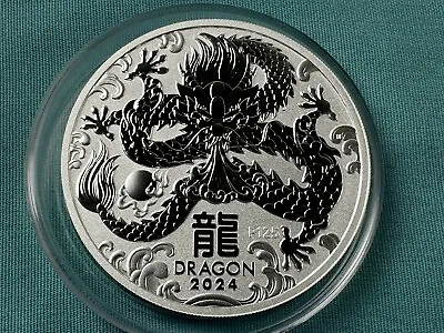 2024 Australia Lunar Series III Year Of The Dragon 5 Oz Silver Coin Mint Sealed • $169