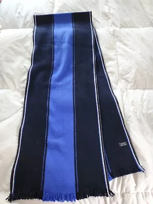 J Crew Scarf Wool Blend Blue Unisex 70 X13  MADE IN ITALY • $25