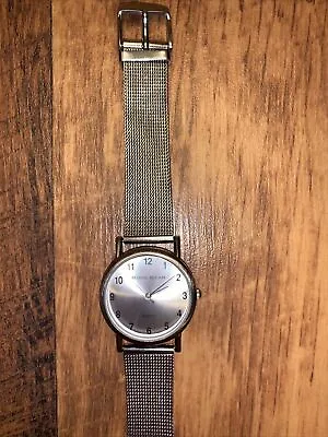 Body Gear Watch Mens Sliver Band Silver Face New Battery • $19.99