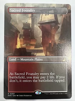 MTG Sacred Foundry (Borderless) Ravnica Remastered NM • $15