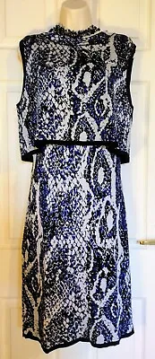 French Connection Retro/Vintage1960s Style Layered  Dress Sz 16 - Jackie Kennedy • £22