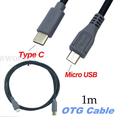 $6.27 • Buy Type-C USB-C To Micro USB Mini USB Charging Data Sync OTG Cable Cord Adapter