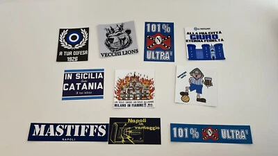 NAPOLI 10 ADESIVI ULTRAS PEGATINAS AUFKLEBER STICKERS VECCHI LIONS STILE OSTILE