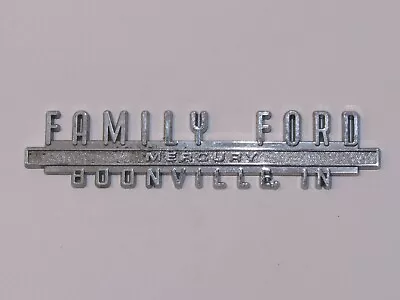 Vintage Family Ford-Mercury Boonville Indiana Plastic Dealer Badge Emblem Tag IN • $19.95