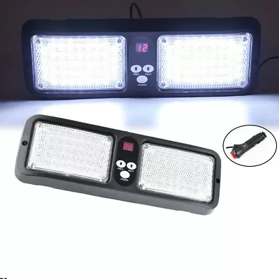 White 86 LED Car Emergency Warning Visor 12 Flashing Pattern Strobe Light 12V • $20.30