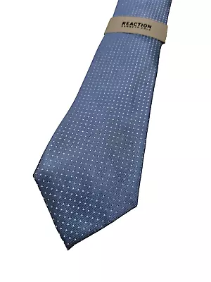 New Kenneth Cole Silk Neck Tie - Stylish Blue With Polka Dots - Retails For $60 • $13.99