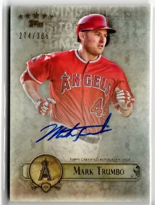 2013 Topps Five Star Baseball Mark Trumbo AUTO Autograph ANGELS 274/386 • $8.49