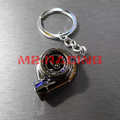 Gunmetal Spinning Turbo Turbocharger Auto Racing Tuning Part Keychain Keyring • $7.99