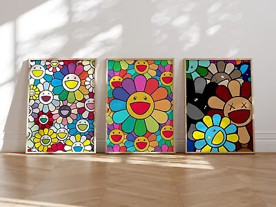 Set Of 3 Takashi Murakami Exhibition Posters Multi Color Gallery Wall Art • $15.14