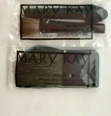 $12.99 • Buy Mary Kay Compact Brush(set)cheek Brush, & Eye Applicators Shipping!