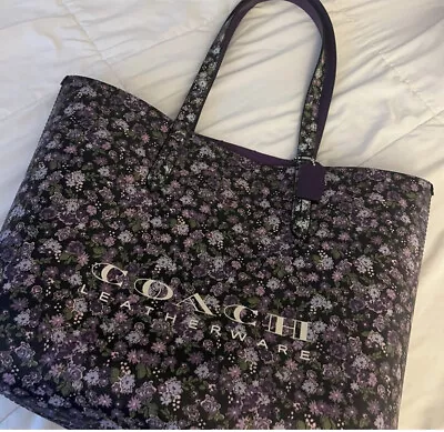 Authentic Coach Purple Floral Print Highline Tote  • $144