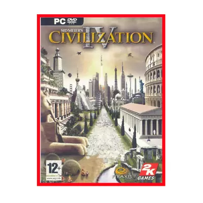 Sidmeier's Civilization IV PC DVD ROM God Historical Simulation Strategy Game • $14.95